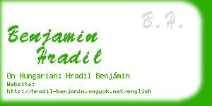benjamin hradil business card